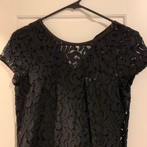 Navy blue lace dress